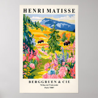 Yellowstone-Illustration, National-Park-Plakat, Ma Poster