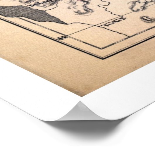 Yellowstone in deutschem Poster 1871 (Ecke)