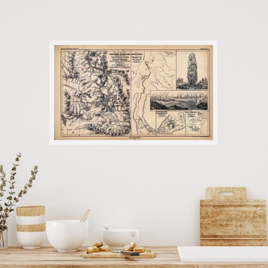 Yellowstone in deutschem Poster 1871 (Küche)
