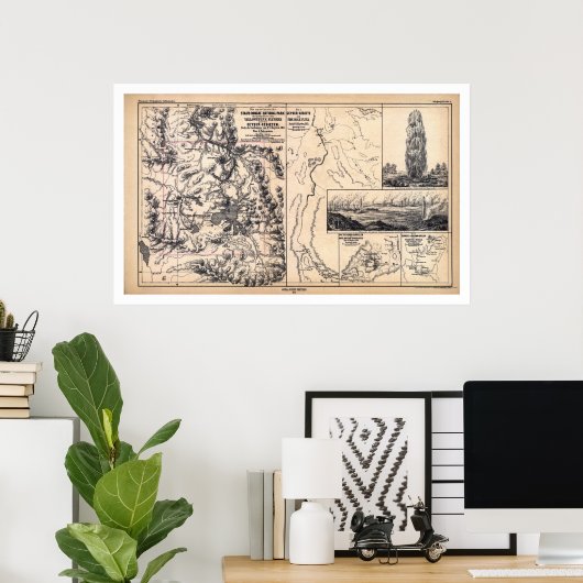 Yellowstone in deutschem Poster 1871 (Heimbüro)