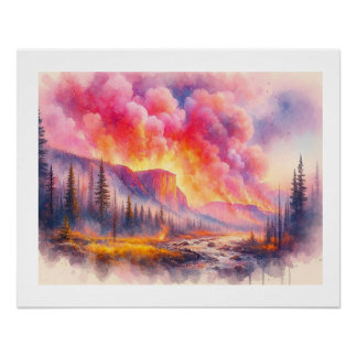 Yellowstone in Flammen,  Poster