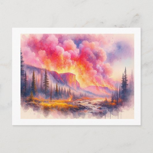 Yellowstone in Flammen,  Postkarte (Vorderseite)