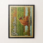 Yellowstone Jigsaw Puzzle Nationalpark Bären Retro (Vertikal)