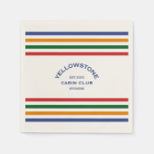 Yellowstone Kabine Club Custom Wappen Park Serviette (Vorderseite)
