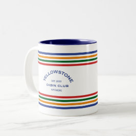Yellowstone Kabine Club Custom Wappen Park Zweifarbige Tasse