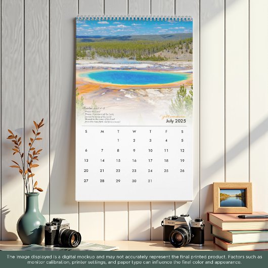 Yellowstone-Kalender 2025 mit Bibelversen Kalender