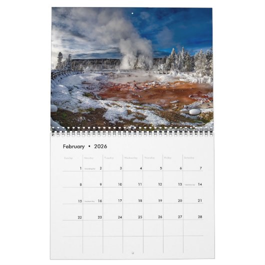 Yellowstone-Kalender Kalender (Feb 2026)