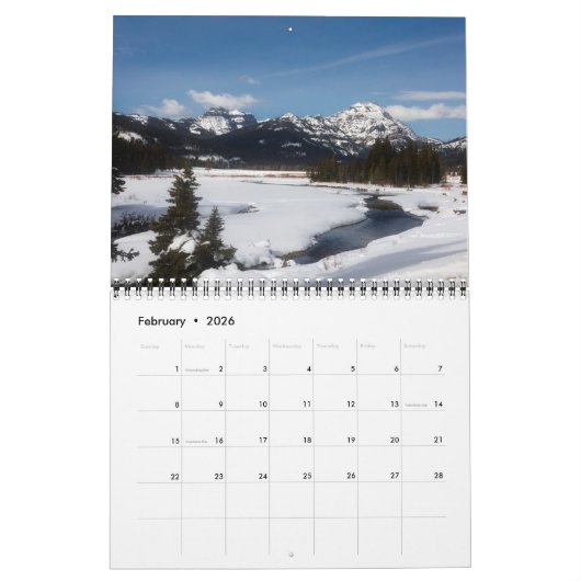 Yellowstone-Kalender Kalender (Feb 2026)