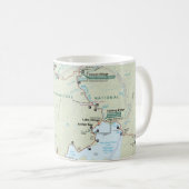 Yellowstone-Karten-Tasse Kaffeetasse (VorderseiteRechts)