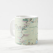 Yellowstone-Karten-Tasse Kaffeetasse (Vorderseite Links)