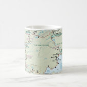 Yellowstone-Karten-Tasse Kaffeetasse (Mittel)
