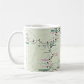 Yellowstone-Karten-Tasse Kaffeetasse (Links)