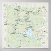 Yellowstone-Kartenplakat Poster (Vorne)