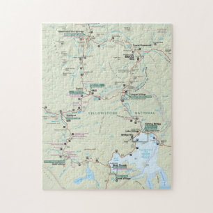 Yellowstone-Kartenpuzzlespiel Puzzle