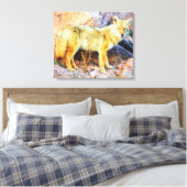 Yellowstone Kojote Leinwanddruck (Insitu (Schlafzimmer))