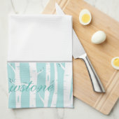 Yellowstone Küche Handtuch Aspen Trees Aqua (Viertel Falte)