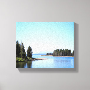 Yellowstone Lake West Thumb Color 8x10 Leinwanddruck