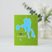 Yellowstone Lake, Wyoming Map (Stehend Vorderseite)