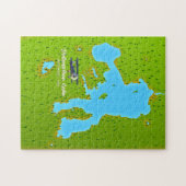 Yellowstone Lake, Wyoming Map Puzzle (Horizontal)