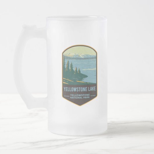 Yellowstone Lake Yellowstone Nationalpark Mattglas Bierglas (Links)
