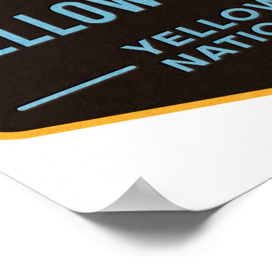 Yellowstone Lake Yellowstone Nationalpark Poster (Ecke)