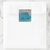Yellowstone Landschaft Blue Pool Nationalpark Quadratischer Aufkleber (Tasche)