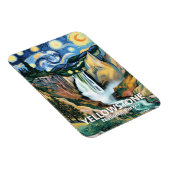 Yellowstone Lower Falls Van Gogh Sternenhimmel Magnet (Rechte Seite)