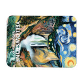 Yellowstone Lower Falls Van Gogh Sternenhimmel Magnet (Horizontal)