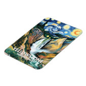 Yellowstone Lower Falls Van Gogh Sternenhimmel Magnet (Linke Seite)