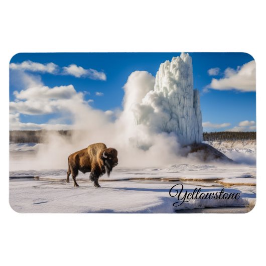 Yellowstone Magnet-Buffalo Geyser Magnet (Horizontal)