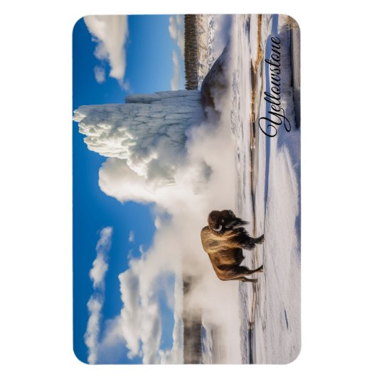 Yellowstone Magnet-Buffalo Geyser Magnet (Vertikal)