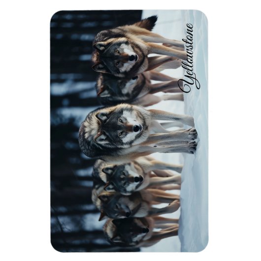 Yellowstone Magnet-Wölfe Magnet (Vertikal)