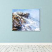 Yellowstone Mammoth Falls Leinwand Art (Insitu (Holzboden))