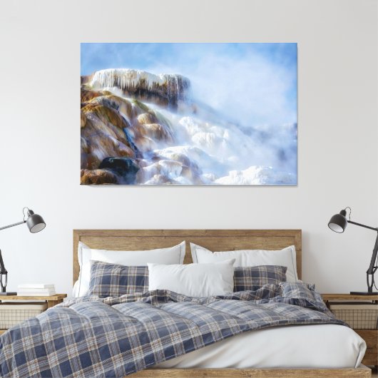 Yellowstone Mammoth Falls Leinwand Art (Insitu (Schlafzimmer))