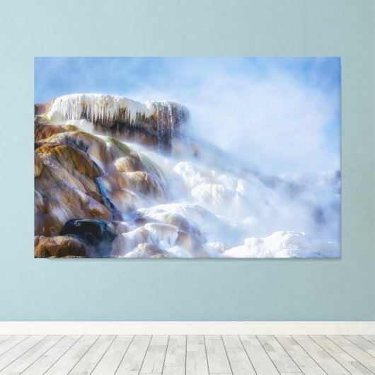 Yellowstone Mammoth Falls Leinwand Art (Insitu (Holzboden))