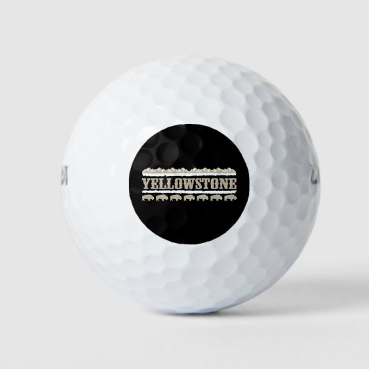 Yellowstone Montana Buffalo Golfball (Vorderseite)