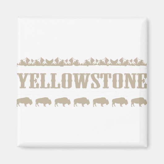 Yellowstone Montana Buffalo Magnet (Vorne)