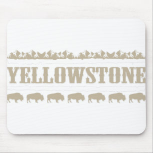 Yellowstone Montana Buffalo Mousepad