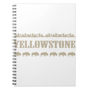 Yellowstone Montana Buffalo Notizblock
