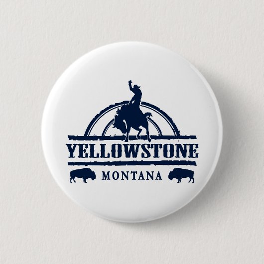 Yellowstone Montana Rodeo Cowboy Button (Vorderseite)