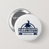 Yellowstone Montana Rodeo Cowboy Button (Vorne & Hinten)