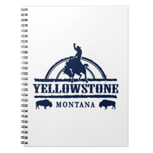 Yellowstone Montana Rodeo Cowboy Notizblock