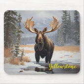 Yellowstone Moose Mouse Pad Mousepad (Vorne)
