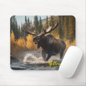 Yellowstone Moose Mouse Pad Mousepad (Mit Mouse)