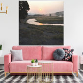 Yellowstone Morning Canvas Print Leinwanddruck (Insitu (Wohnzimmer))