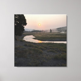 Yellowstone Morning Canvas Print Leinwanddruck