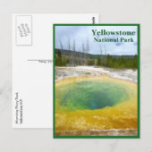 Yellowstone: Morning Glory Pool mit Text Postkarte (Vorne/Hinten)