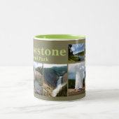 Yellowstone N.P. Collage Zweifarbige Tasse (Mittel)