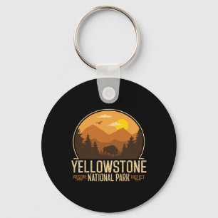 Yellowstone National Park Abenteuer Retro Vintage Schlüsselanhänger