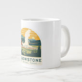 Yellowstone National Park Adventure Design Jumbo-Tasse (Vorderseite Rechts)
